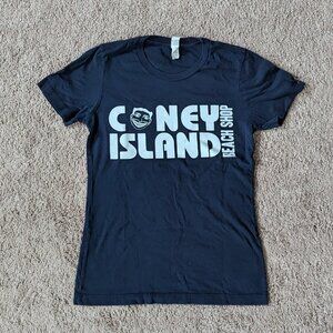 Coney Island Beach Shop Nest Level Apparel Women Navy Shirt Small